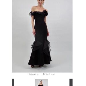 Stunning Black Ruffled Gown